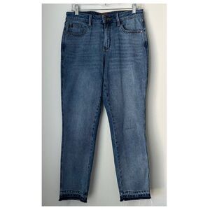 Judy Blue Mid Rise Rigid Magic Release Hem Boyfriend Fit Jeans Size 9/29 Blue